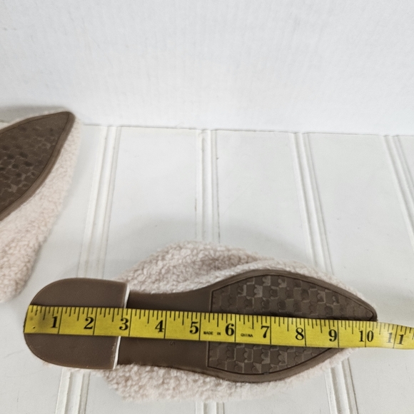 Birdies Mules Womens Size 7.5 The Lark Ivory Sherpa Slide Social Slipper Shoes - Picture 13 of 14